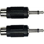 ADAPTATEUR RCA FEM. JACK M MALE 3.15 MM - LOT DE 2