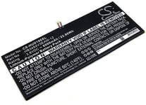 Kompatibelt med Huawei Mediapad M2 10.1 LTE, 3.8V, 6000 mAh