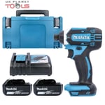 Makita DTD152 18V Impact Driver With 2 x 5.0Ah Batteries, Charger, Case & Inlay