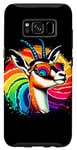 Coque pour Galaxy S8 Lunettes de soleil cool Tie Dye Gazelle Illustration Art graphique