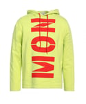 Moncler Mens Craig Green Bold Branded Logo Yellow Hoodie - Size Small