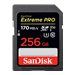 SanDisk Extreme Pro - Carte mémoire flash - 256 Go - Video Class V30 / UHS-I U3 / Class10 - SDXC UHS-I