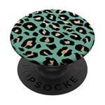 PopSockets Leopard Cheetah Animal Print Teal Blue Green PopSockets PopGrip: Swappable Grip for Phones & Tablets