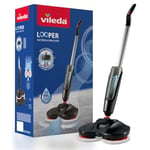 Vileda LOOPER, Electric Spray Mop, Cordless Mop In-between Cleaning, Ideal to Clean Under Furniture, Function Regulate Amount of Water, 35 Minutes Runtime, 170721, Black, ‎30 x 20 x 111 cm
