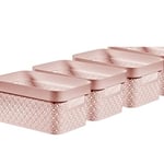 3 x 17L Storage Basket Curver Terrazzo Pink  Plastic Storage Boxes