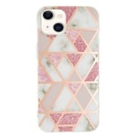 IPhone 13 TPU-deksel - Pink-White