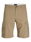 Jack & Jones Mens Cargo Shorts with Pockets Half Pants Zip Fly Summer