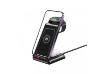 WEKOME WP-U168 Pop Digital Series - 3-i-1 trådlös laddare för iPhone, AirPods och Apple Watch (svart)