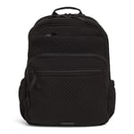 Vera Bradley Women's Microfiber XL Campus Backpack Bookbag, Classic Black, One Size