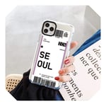 City Label Barcode Simple Letter Phone Case For iPhone X XS 11 Pro Max XR 6S 6 7 8 Plus New SE 2020 SE2 Silicon Clear Shockproof-Kbb-kddseoul-For iPhone 6 6S