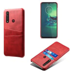 Motorola Moto G8 Plus skal med korthållare - Röd