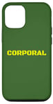 Coque pour iPhone 14 Pro Caporal militaire officier des forces armées imprimé au dos