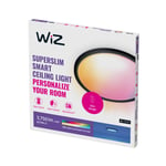 WiZ SuperSlim -LED-kattovalaisin RGBW Ø54 cm musta