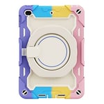 Étui de Protection Robuste pour iPad Mini 5 pour garçons et Filles avec Support Rotatif à 360 degrés et Porte-Stylo pour iPad Mini 4 – Rose coloré