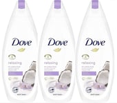 Dove Relaxing Body Wash, Jasmine Petals & Coconut Milk, 225Ml - Pack of 3