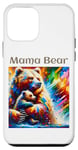 Coque pour iPhone 12 mini Art animalier coloré de maman ours et de son petit
