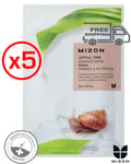 MIZON Face Mask Sheet Mask Joyful SNAIL EXTRACT (5PCS)