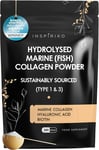 Marine Collagen Powder for Women - Marine Collagen with Hyaluronic Acid, Vitamin