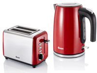 Red Kettle Toaster Set SWAN Townhouse 2 Slice 1.7L 2200W Jug Kitchen Modern