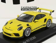 Minichamps Porsche 911 991-2 GT3 RS Coupe 2018 Silver Rims Racing Yellow - 1:43