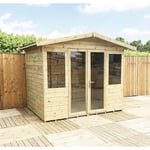 7 x 13 Pressure Treated Apex Summerhouse with Short Windows