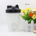 1 Pc 400 Ml Beverage Cup With Stirring Ball Shaker Bottle Mixer Black