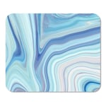 Mousepad Computer Notepad Office Stone Colorful Paintings of Marbling Blue Marble Ink Pattern Home School Game Player Computer Worker Inch