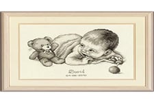 Vervaco Birth Record Baby with Teddy Counted Cross Stitch Kit, Multi-Colour