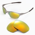 New Walleva Polarized 24K Gold Replacement Lenses For Oakley Half X Sunglasses