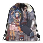 Paller FAIRY TAIL Gajeel¡¤Redfox Drawstring Bags Gym Sack Sport Sack Backpack,polyester fabric Folding bags, Sport Bags for School Gymnasium Traveling.