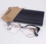 Burberry Eyeglasses Matte Black Wayfarer Frame Demo Lens 145mm Full Rim RRP €299