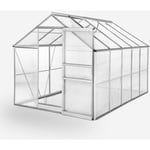 Soana Garden Shed - Serre de jardin en aluminium polycarbonate avec porte et fenêtre 183x305x205cm Pavonia