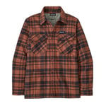 Patagonia Mens Ins Org Ct MW Fjord Flannel Shirt (Röd (ICE CAPS: BURL RED) Small)