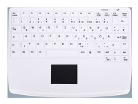 Active Key AK-4450-GFUVS - Tastatur - fully sealed, IP68 with closed battery compartment - med styreplate - trådløs - 2.4 GHz - AZERTY - Fransk - hvit