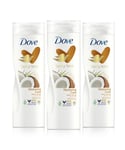 Dove Nourishing Secrets Body Lotion with Coconut Oil & Almond Milk, 3x400ml - NA - One Size
