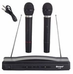 New Karaoke Set With 2 Pcs Wireless Microphone Station Player Music Party #1233