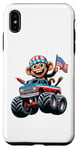 Coque pour iPhone XS Max Patriotic Monkey 4 juillet Monster Truck American