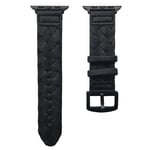 Apple Watch Series 5 40mm durable genuine leather watch band - Black