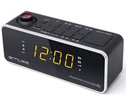 Muse M-188 P Radio-réveil avec Projection de l'heure (FM/MW, 2 réveils) Noir