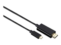 Hama Usb-C Adapter Cable For Hdmi - Videokort - Hdmi (Hane) Till 24 Pin Usb-C (Hane) - Thunderbolt 3 - 1.8 M - Svart