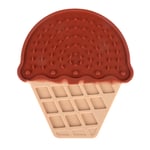 TIAKI slikkemåtte Chocolate Ice Cream - L 20 x B 17,5 x H 1 cm