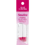 Sewline FAB50013 Refill for textile glue stick, water-soluble, 2 pieces, blue