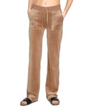 Juicy Couture Del Ray Classic Velour Pant Pocket Design W Taupe/Gold/Caramel  (Storlek M)