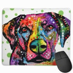 Color Art Guide Dog Mouse Pad with Stitched Edge Computer Mouse Pad with Non-Slip Rubber Base for Computers Laptop PC Gmaing Work Mouse Pad