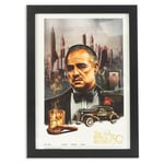 The Godfather 50 Years Art Print Giclee Art Print - A3 - Wooden Frame