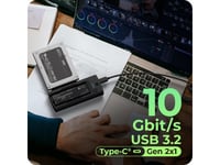 Icy Box Dockningsstation Ib-180Ms-C31 Ssd-Dockning 1X 2,5'/3,5' &Amp  1X M.2 Pcie Nvmena Usb 3.2 Gen 2 10 Gbit/S