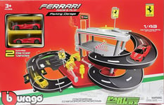 Ferrari Parking Garage Playset with 2x 1:43 Toy Cars Childs Kids Birthday Gift