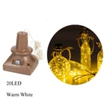 10/20 Led Wine Bottle Lamp Stopper Wire String Lights Warm White(20led)