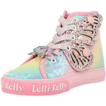 Lelli Kelly Unicorn Wings Mid Rainbow Sequin Trainers Shoes