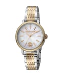 Roberto Cavalli RC5L034M0105 Womens Quartz White MOP Stainless Steel 5 ATM 32 mm Watch - Silver & Gold - One Size